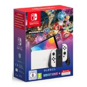 Nintendo Switch OLED (White Joy-Con) + Mario Kart 8 Deluxe + 12 Months N... game cover